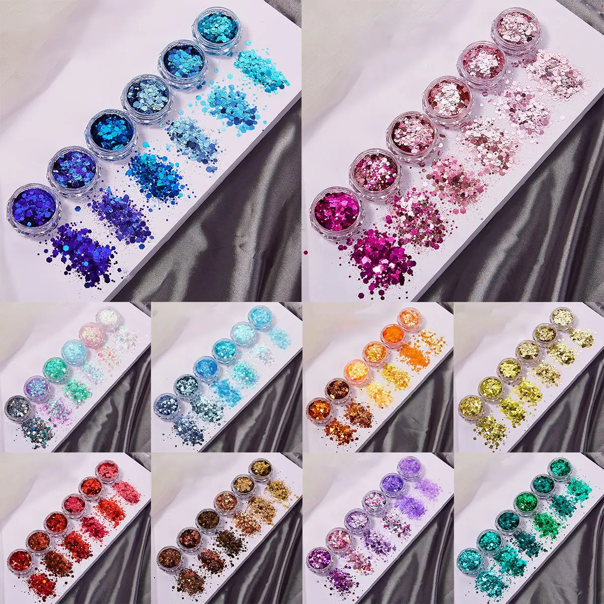 Resin Glitter Pack - 6 Farben/Set Harz Funkelnde Pailletten Für