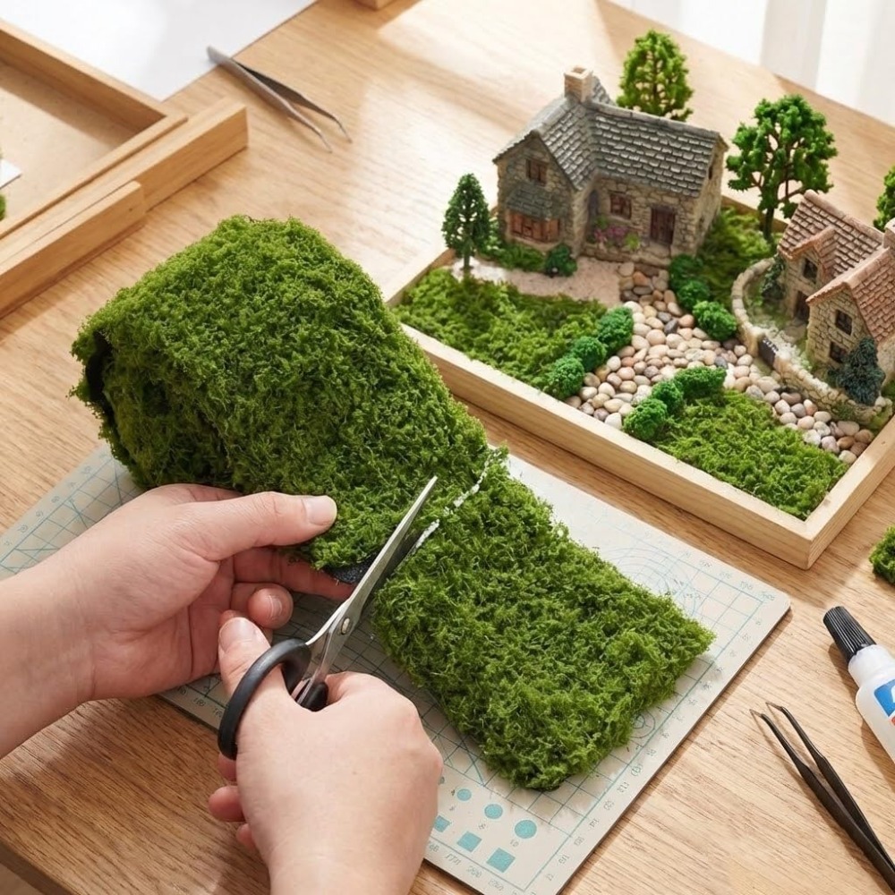 Terrarium Moss Art - Künstliche Moosmatte, Künstlicher Moostischläufer für Hochzeitsdekoration,