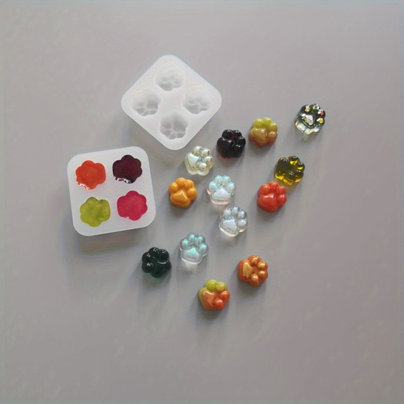 Resin Craft Ideas - 1Set Silikonformen mit Katzenpfotenmuster-4A Einzigartiges DIY-Design