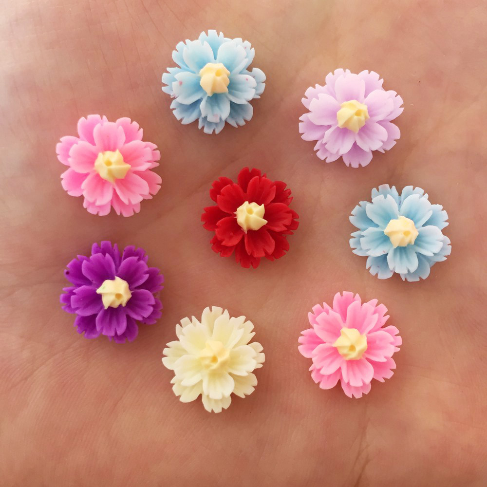 Resin Craft Ideas - Neue 80PCS Harz 13mm 3D Blume