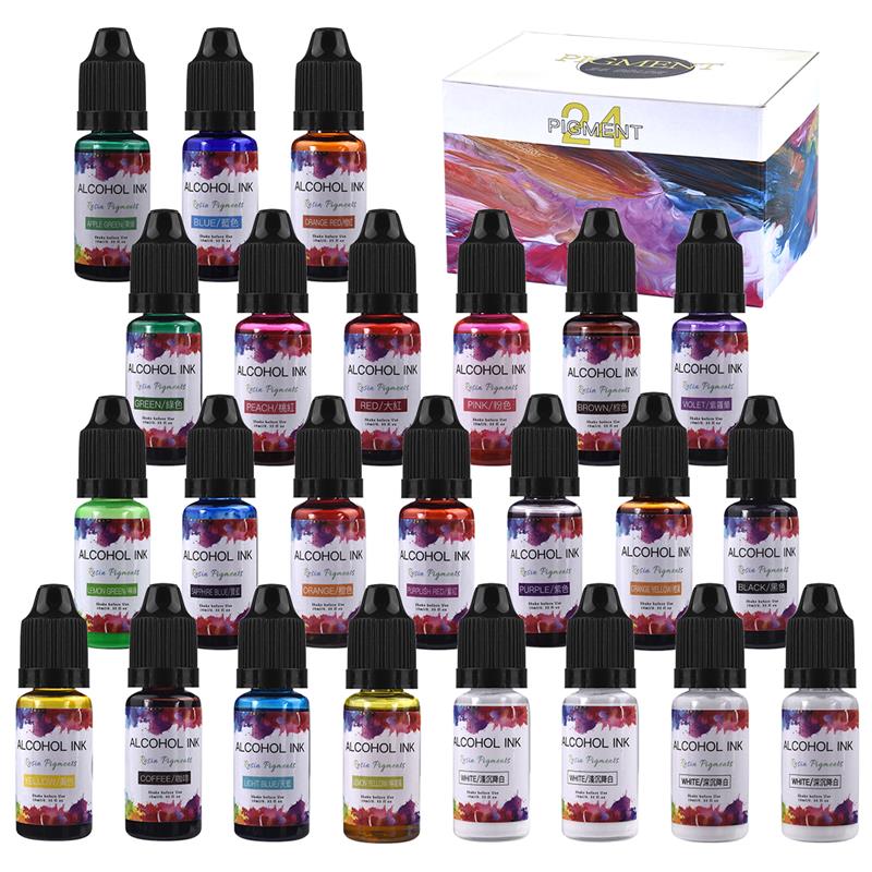 Resin Dye Alcohol - 1 Set Epoxy Harz Pigment Kit