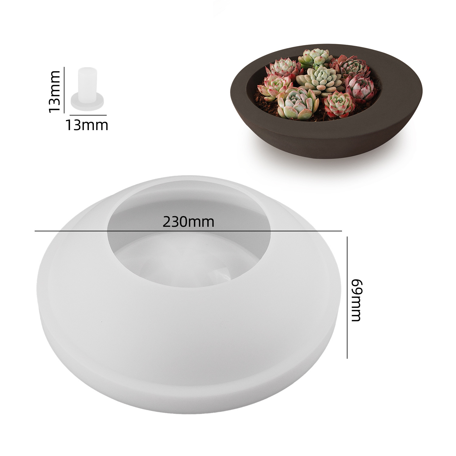 1 Stück unregelmäßige runde sc – Coaster Mold Round Bewertung und Preis