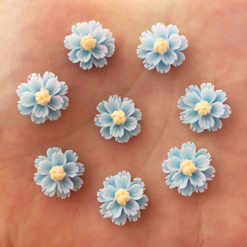 Neue 80PCS Harz 13mm 3D Blume  – Resin Craft Ideas Bewertung und Preis
